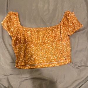 yellow crop top